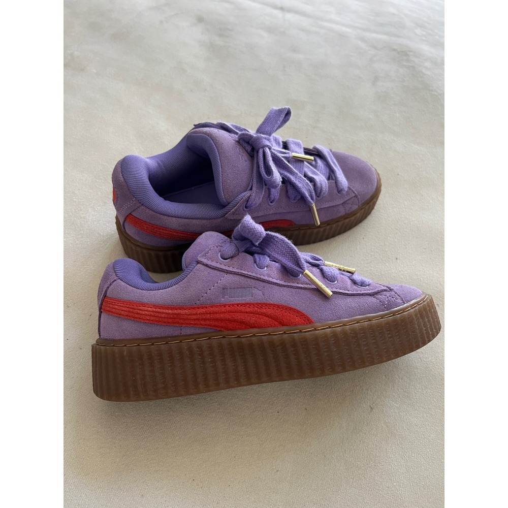 Fenty Puma Rihanna Creeper Purple Red Suede Platform Sneakers 397587-03 Womens 6
